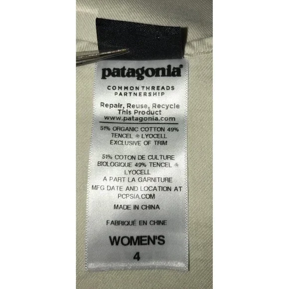 PATAGONIA SEAHURST Tank Top Bleached Stone Yellow SIZE 4 Org Cotton/Tencel EUC - Picture 8 of 9